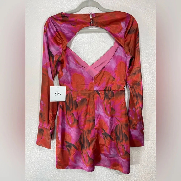 Runaway The Label Scarlett Mini A-Line Dress in Pink Floral Women’s US 4 Summer - Picture 9 of 16